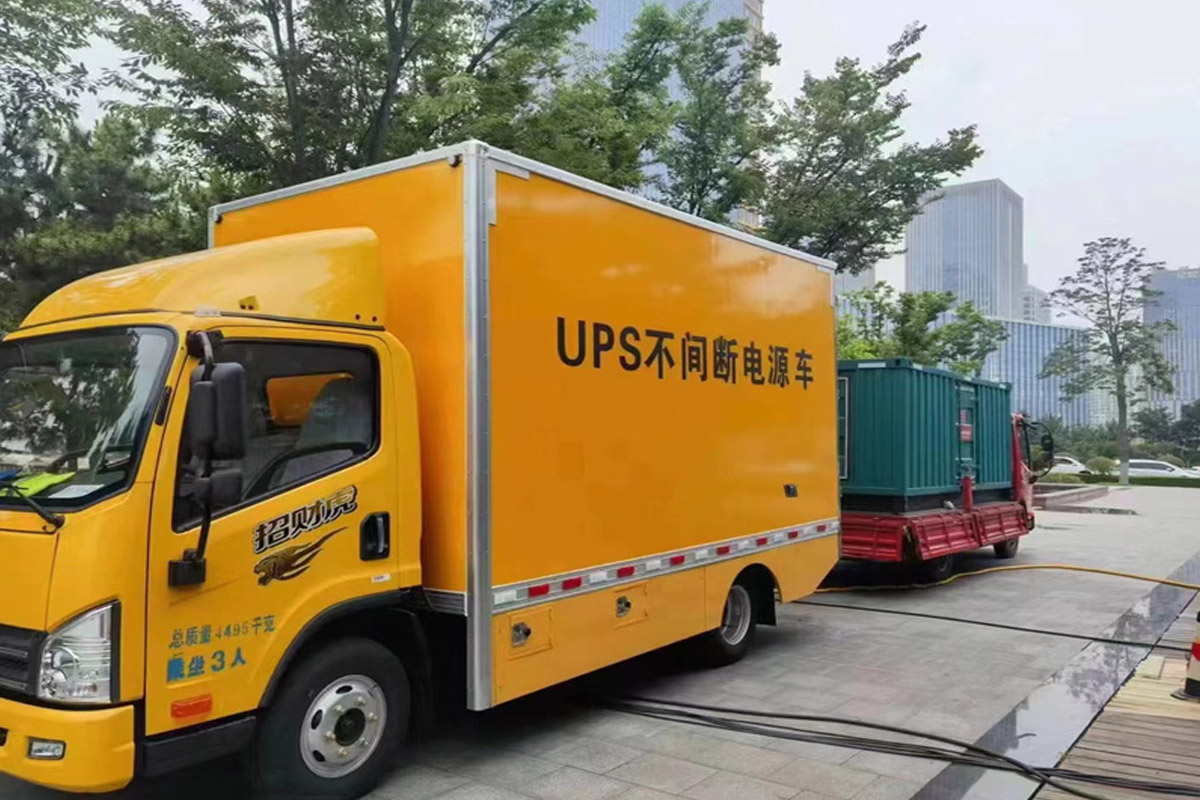 霍邱发电机租赁施工现场