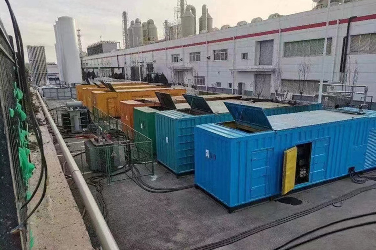 霍邱发电机租赁施工现场